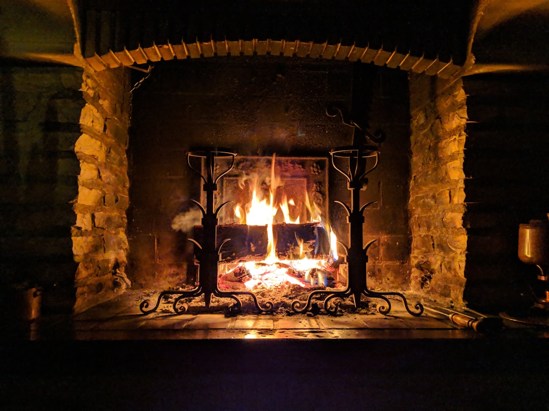 Photo Fireplace, Blanket